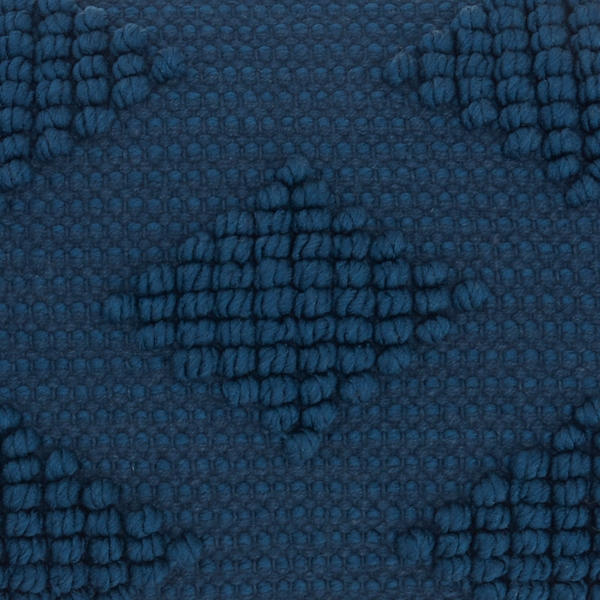 Navy Blue Woven Diamonds Lumbar Pillow