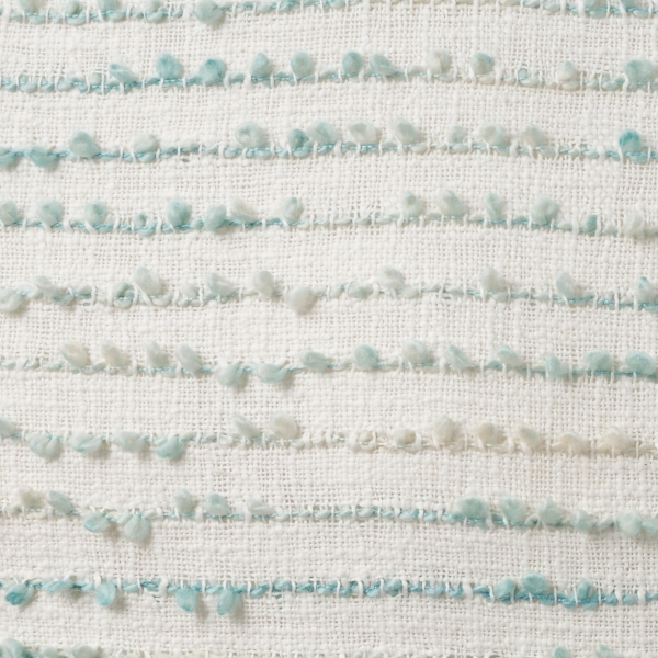 Aqua Handstitched Stripes Throw Pillow