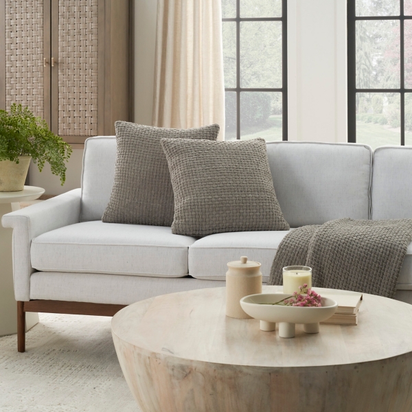 Waffle Knit Chenille Throw Pillows