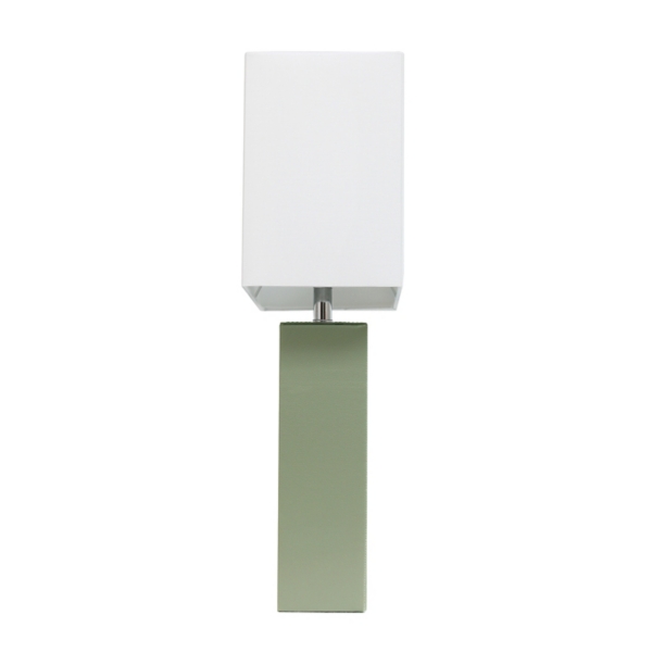 Sage Green Leather Table Lamp