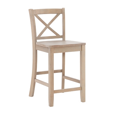 Natural Wood Devin Counter Stools, Set of 2