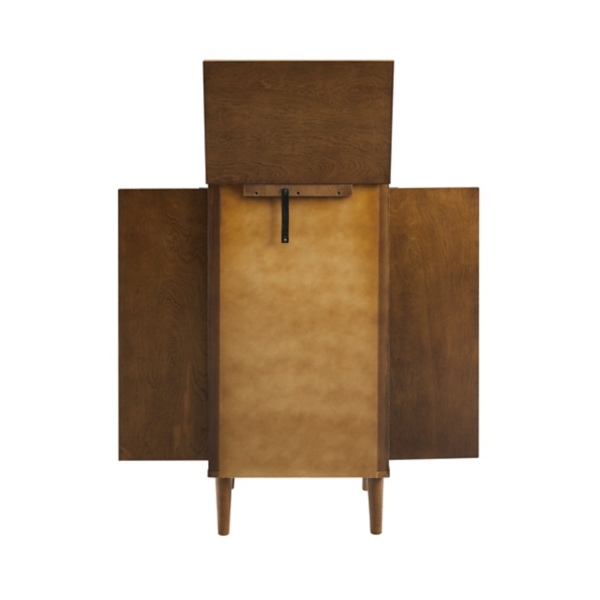 Mid-Century Modern Walnut Jewelry Armoire