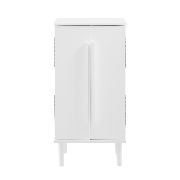 Mid-Century Modern White Jewelry Armoire