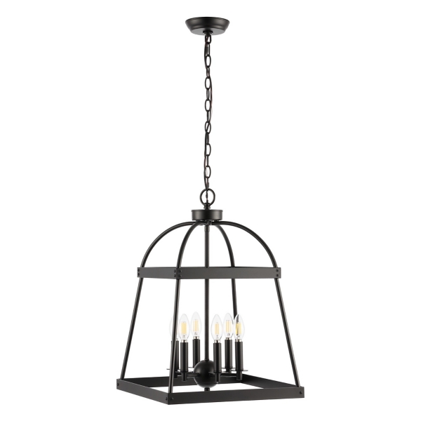 Black Open Frame Adjustable Chandelier
