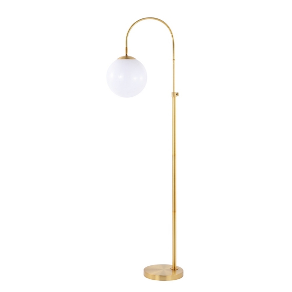 Gold Arch Globe Adjustable Floor Lamp