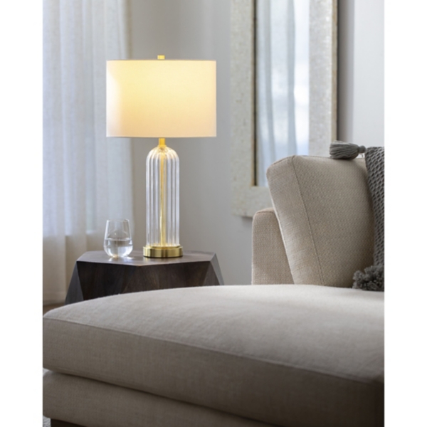 Crassula Clear Glass Table Lamp