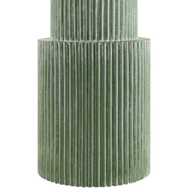 Forest Green Ribbed Table Lamp