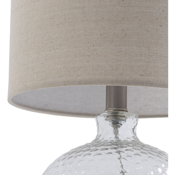 Clear Glass Hobnail Table Lamp