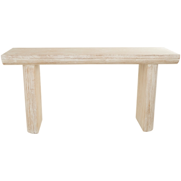 Ivory Natural Wood Grain Console Table