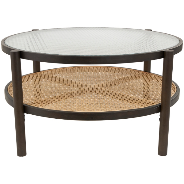 Rattan and Glass 2Tier Coffee Table Kirklands Home
