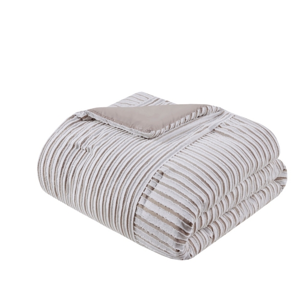 Neutral Striped 5-pc. King Comforter Set