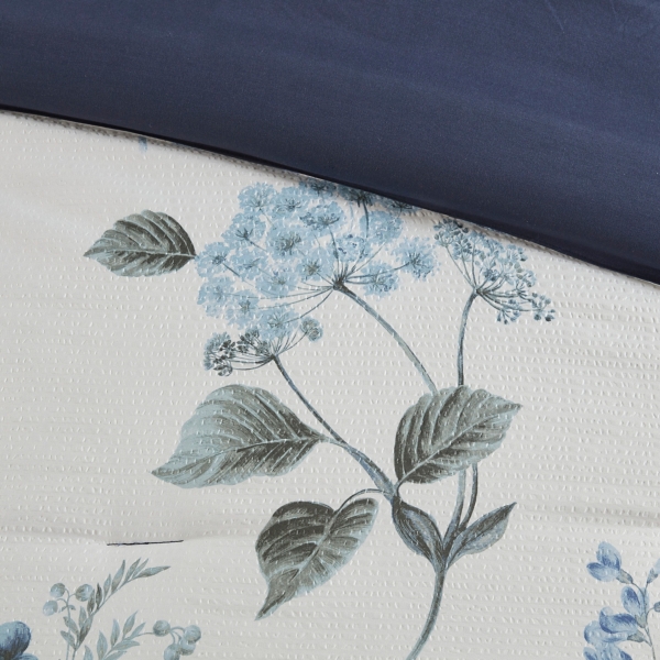 Blue Floral 7-pc. Full/Queen Comforter Set