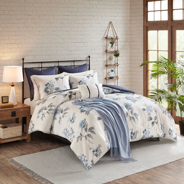 Blue Floral 7-pc. King Comforter Set | Kirklands Home