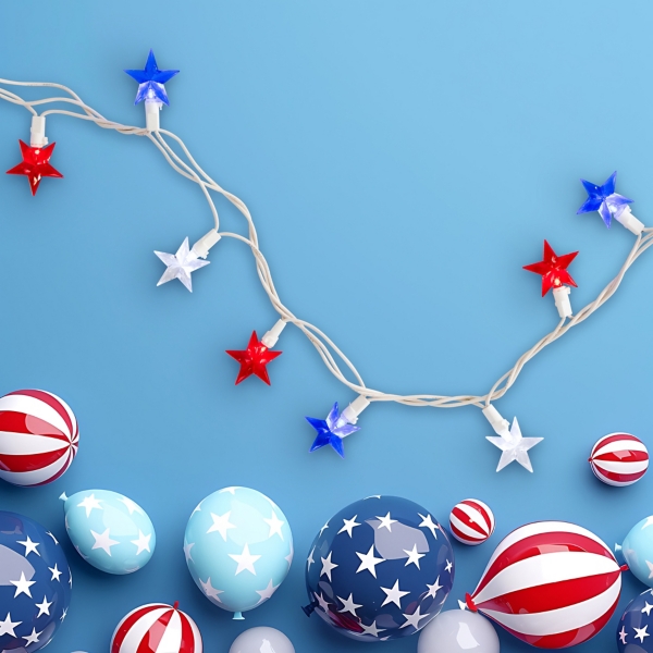 Patriotic Star String Lights