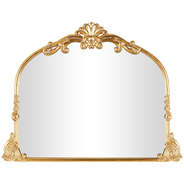 Gold Arched Baroque Wall Mirror