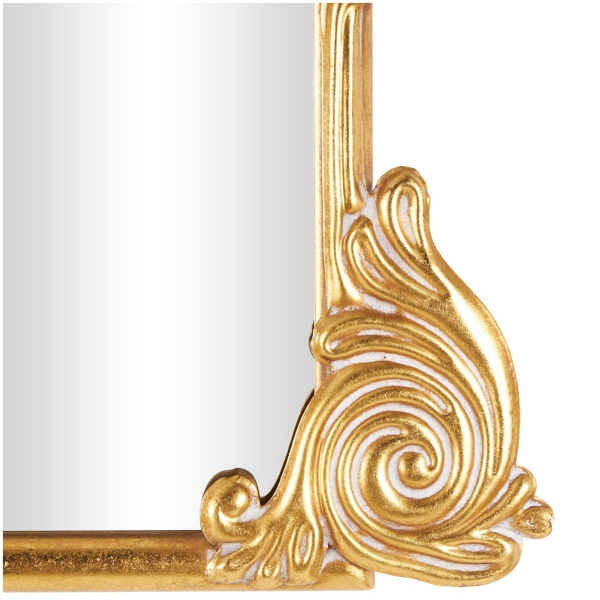 Gold Arched Baroque Wall Mirror