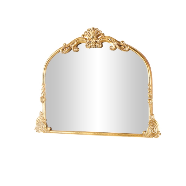 Gold Arched Baroque Wall Mirror