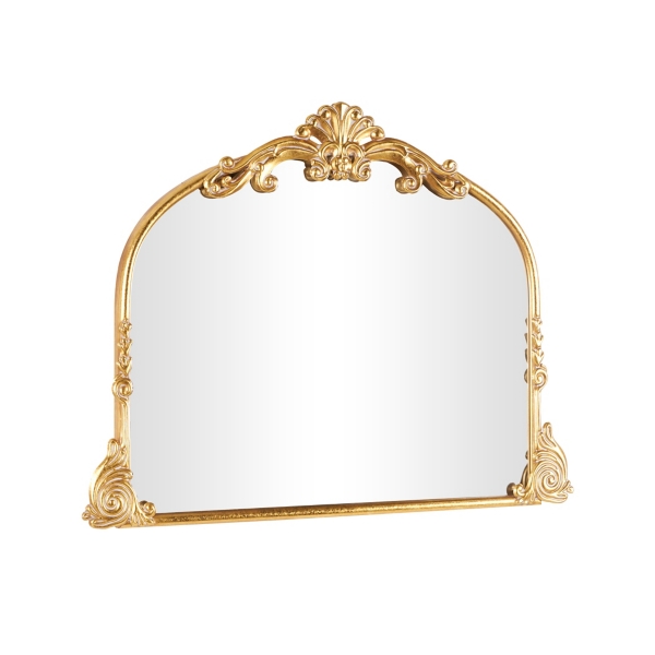 Gold Arched Baroque Wall Mirror
