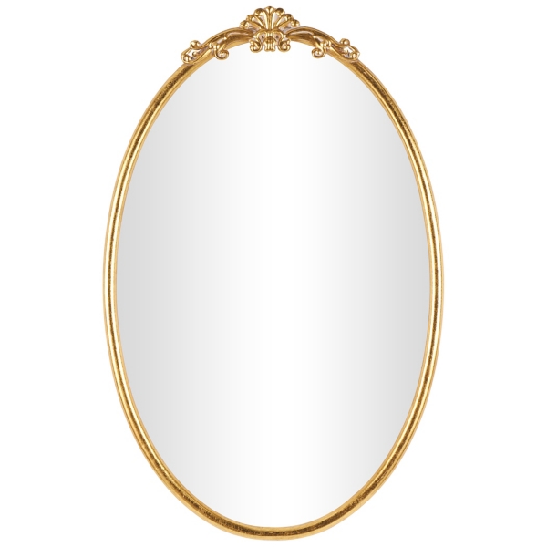 Gold Oval Baroque Wall Mirror