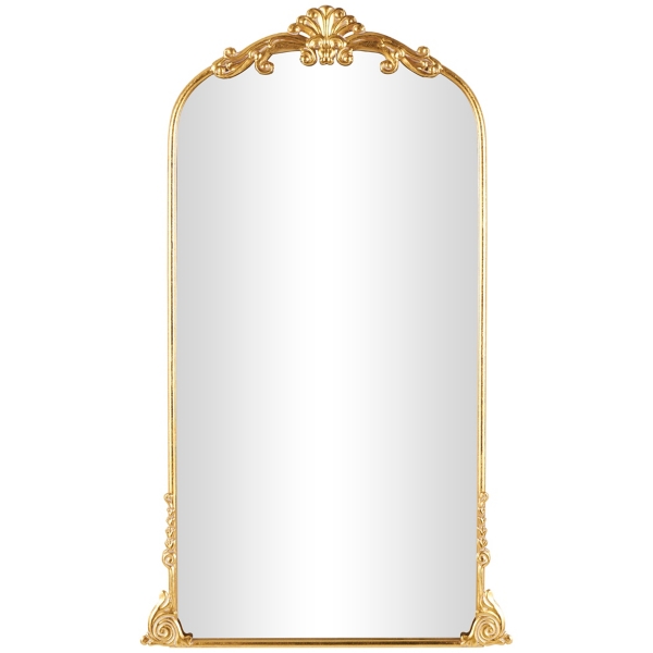 Gold Arched Baroque Mirror