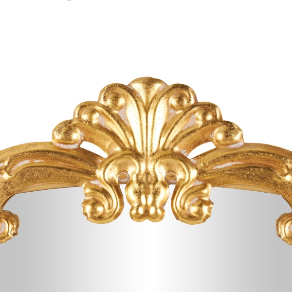 Gold Arched Baroque Mirror