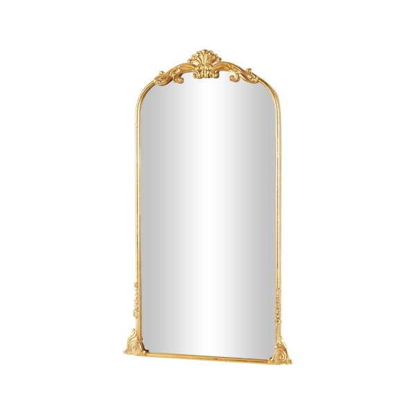 Gold Arched Baroque Mirror