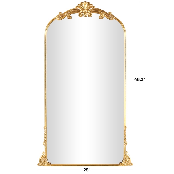 Gold Arched Baroque Mirror
