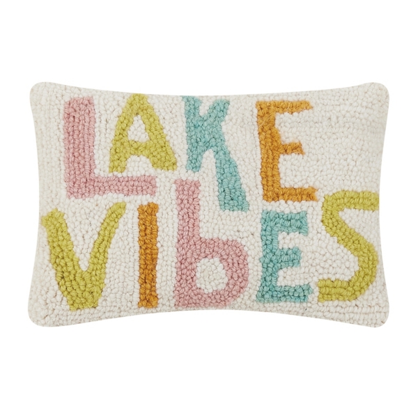 Lake Vibes Hooked Lumbar Pillow Kirklands Home