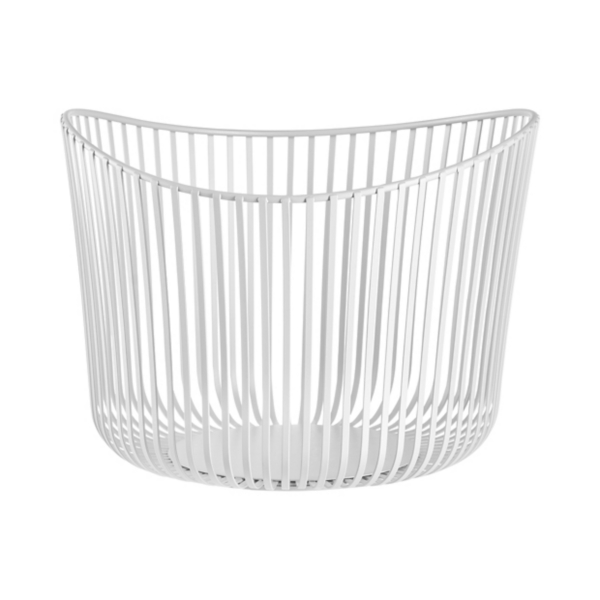 White Steel Modo Storage Basket Kirklands Home