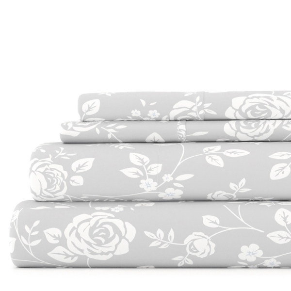 Gray Garden 4-pc. California King Sheet Set