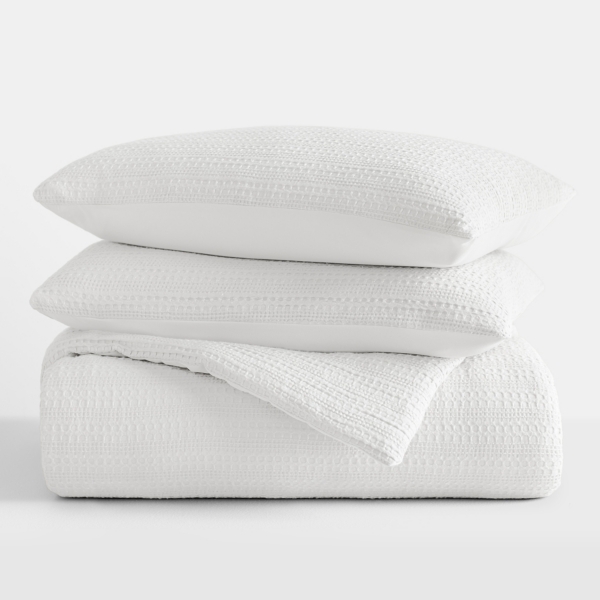 White Waffle Ultra-Soft 3-pc. King Comforter Set