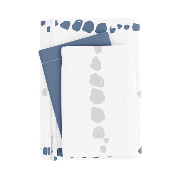 Navy Dots Reversible 3-pc. King Duvet Cover Set