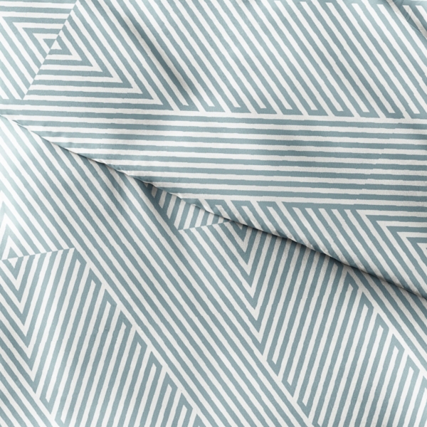 Blue Linear 3-pc. King Duvet Cover Set