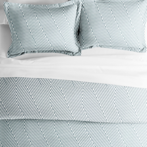 Blue Linear 3-pc. Queen Duvet Cover Set