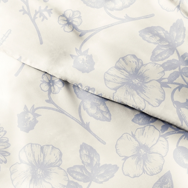 Blue Botanical 3-pc. Queen Duvet Cover Set