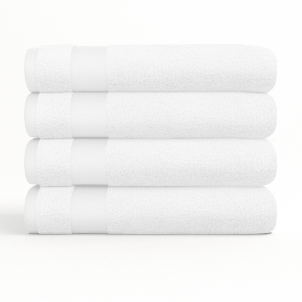 White Essential Cotton Bath Towels, Set of 4 | Kirklands Home