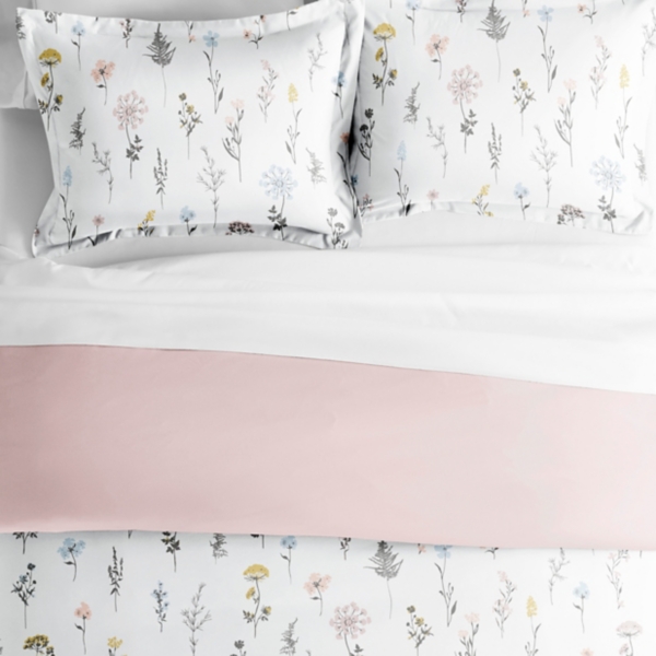 Soft Floral Reversible 3-pc. King Duvet Cover Set