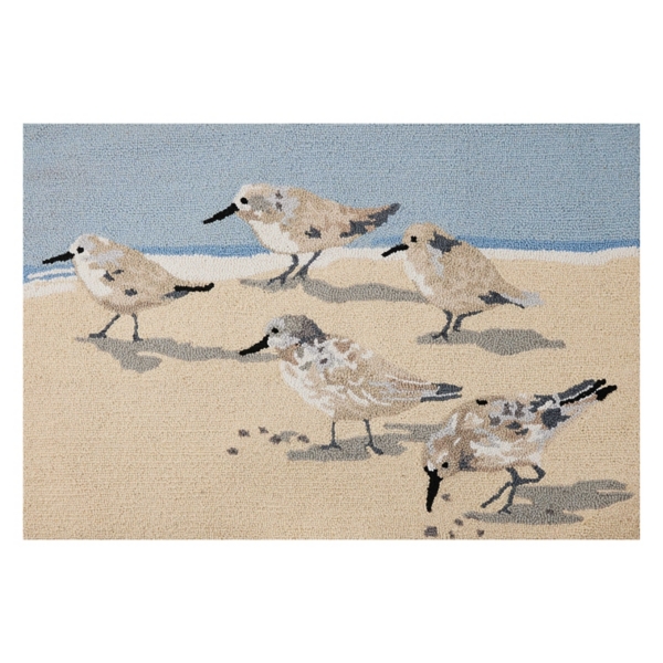 Sandpipers Hooked Wool Accent Rug