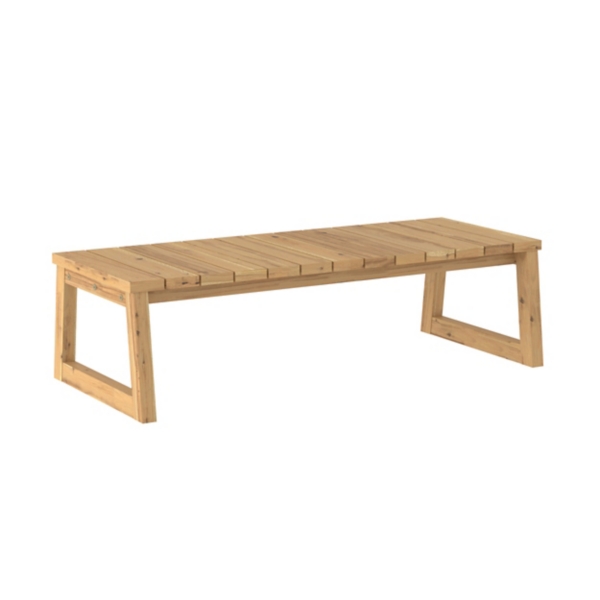 Natural Wood Slatted Low Outdoor Coffee Table Kirklands Home