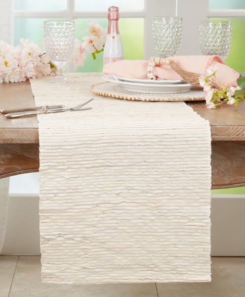 Ivory Water Hyacinth Table Runner