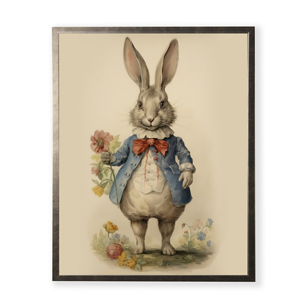 Vintage Bunny Framed Art Print