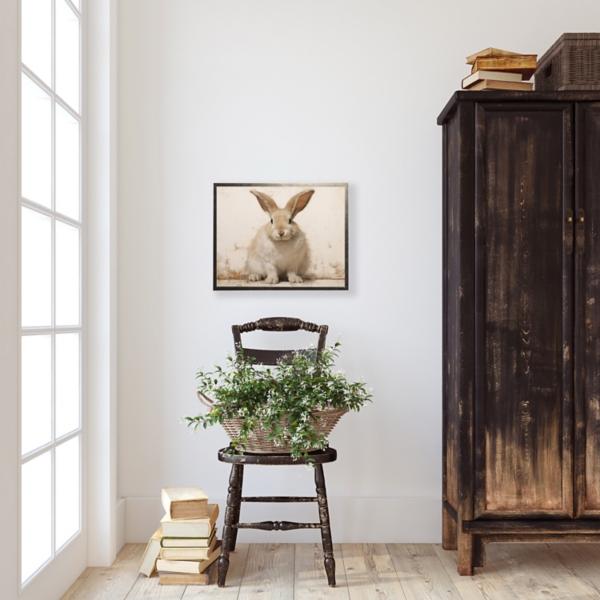 Fluffy Bunny Framed Art Print