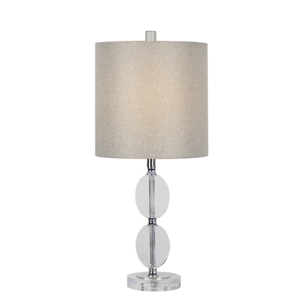 Hourglass Crystal and Silver Metal Table Lamp Kirklands Home