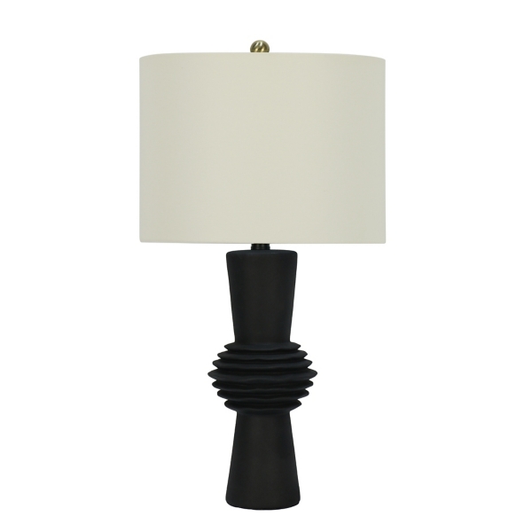 Kirklands Black Abstract Column Table Lamp Hamilton Place