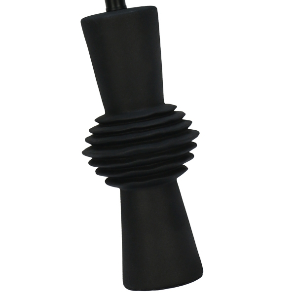 Black Abstract Column Table Lamp