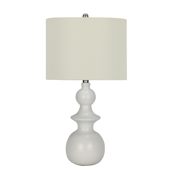 White Modern Spindle Table Lamp | Kirklands Home