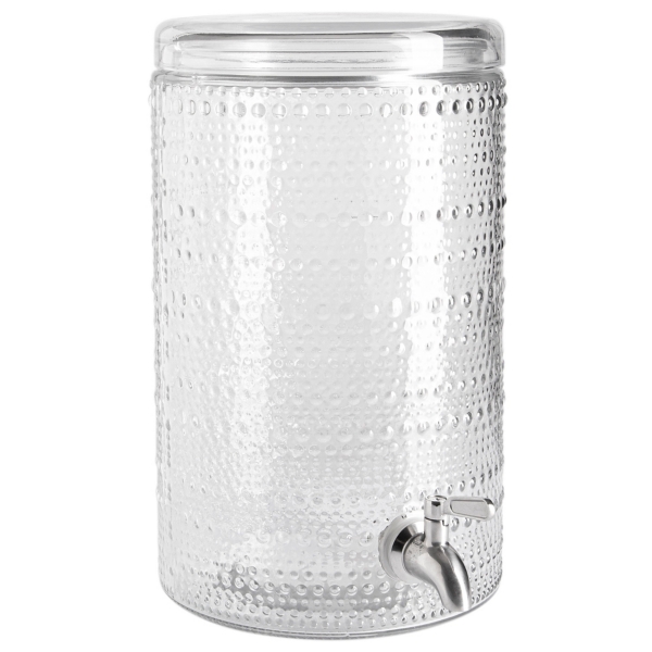 Clear Embossed Glass Drink Dispenser Kirklands Home