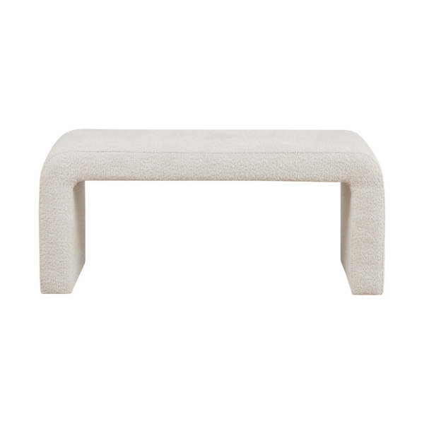 Cream Boucle Waterfall Bench