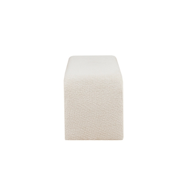 Cream Boucle Waterfall Bench
