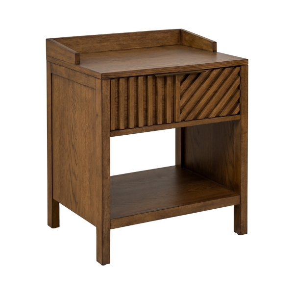 Walnut MidCentury Modern Carved Nightstand Kirklands Home
